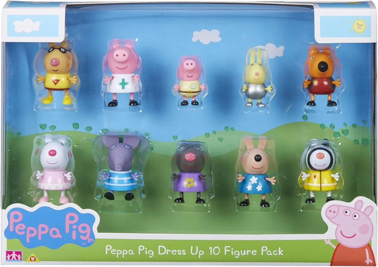 Peppa Pig Dress Up 10 Figure Toy Pack packaging Ireland