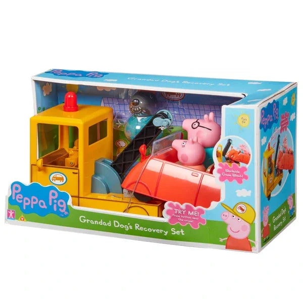 Peppa Pig Grandad Dogs Recovery Set boxed packaging with toy truck Ireland