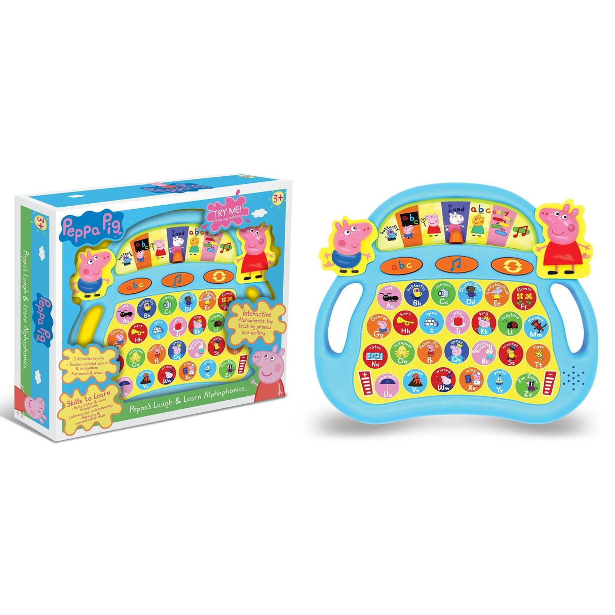 Peppa Pig Laugh and Learn Alphaphonics with box and toy displayed Ireland