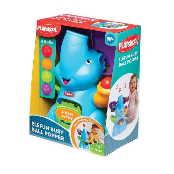 Boxed PlaySkool Elefun Busy Ball Popper toy with colourful balls in Ireland