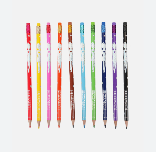 TOPModel Erasable Coloured Pencils 10 Pack