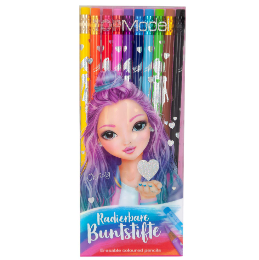 TOPModel Erasable Coloured Pencils 10 Pack