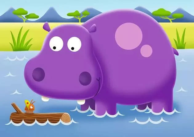 Hippo jigsaw puzzle from Ravensburger On Safari My First Puzzles