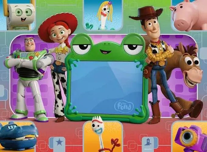 Ravensburger Toy Story 5 100 piece XXL jigsaw featuring Buzz Lightyear, Jessie, Woody, Bullseye and Smarty Pants