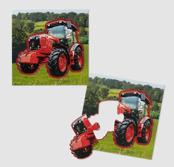 Red Tractor Puzzle with Piece Removed from Tractor Ted Set in Ireland