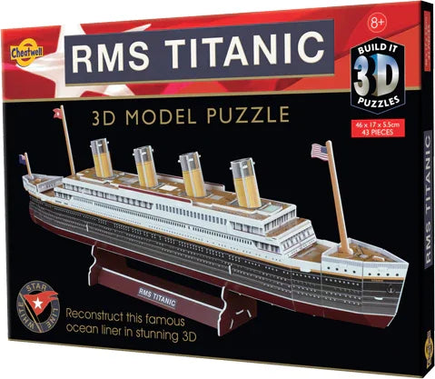 Front packaging of RMS Titanic 3D model puzzle Build-It series in Ireland