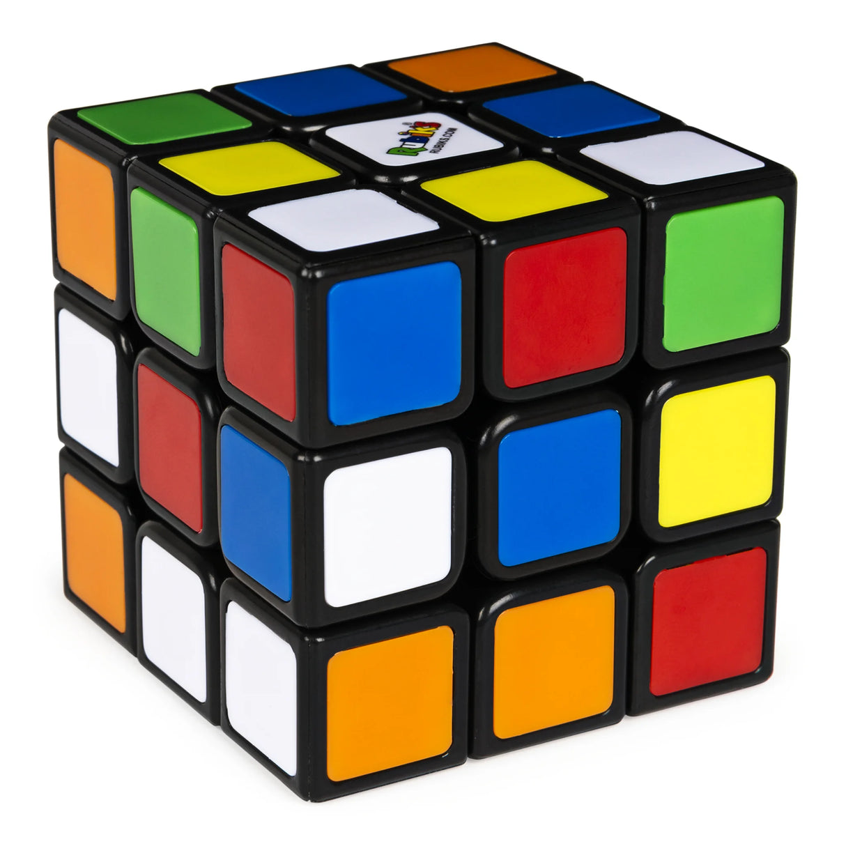 Rubik’s 3x3 cube mid-turn with mixed colours visible, brain teaser Ireland