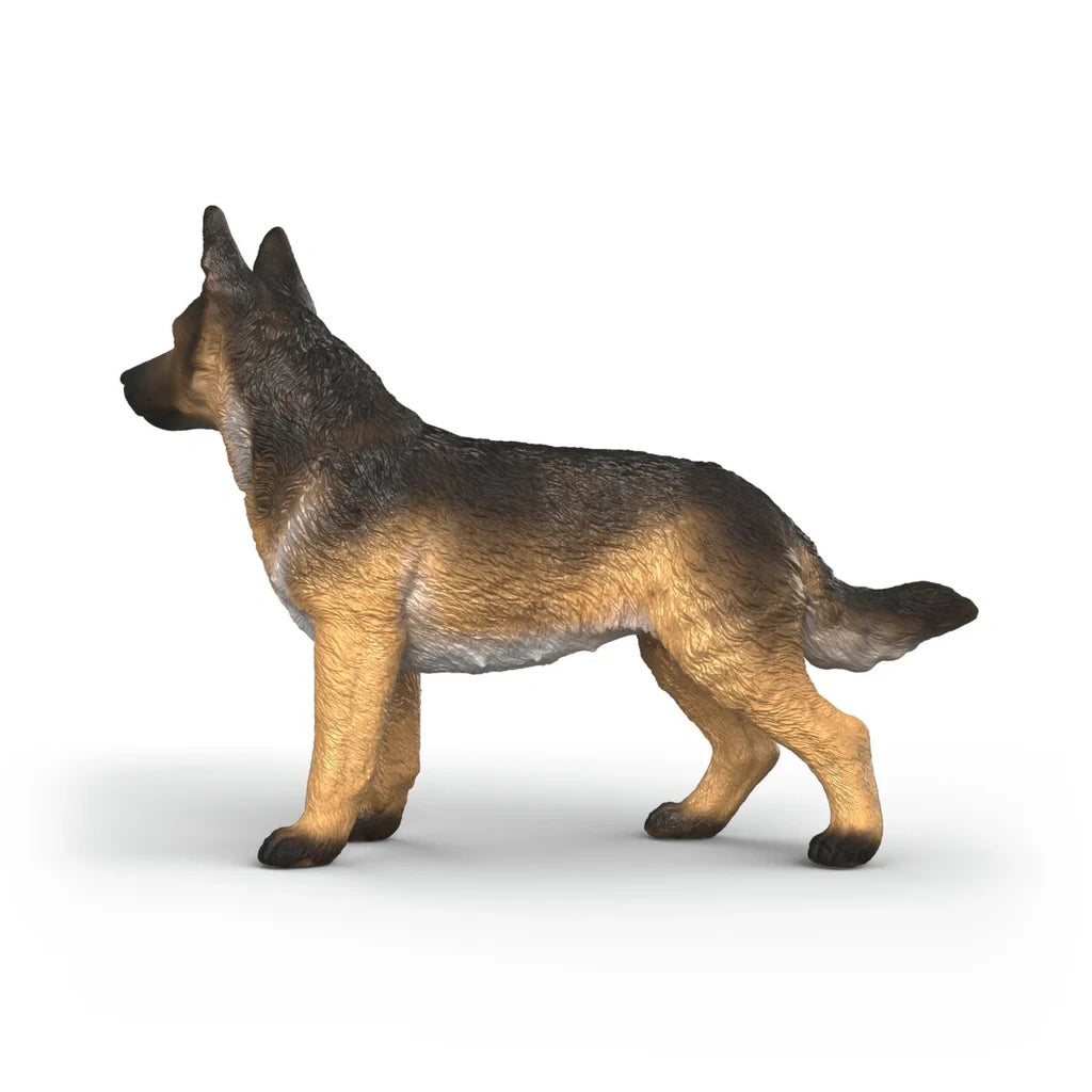Left side view of the Schleich German Shepherd Female figure