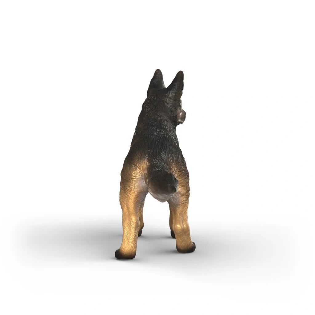 Rear view of the Schleich German Shepherd Female figure