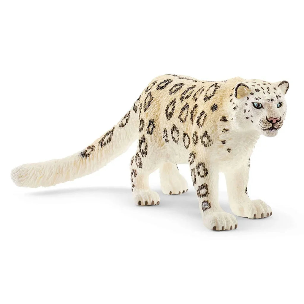 Snow leopard figure with spotted fur from Schleich Wild Life collection Ireland model 14838
