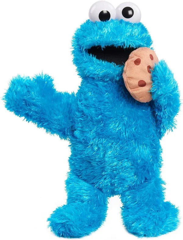 Sesame Street Cookie Monster plush toy holding cookie – Ireland.