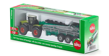 SIKU 1827 toy box showing Claas Xerion and vacuum tanker Ireland