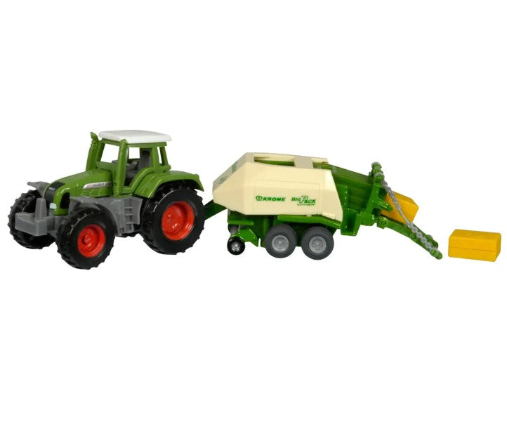 Siku Fendt tractor with Krone Big Pack baler and hay bales – Ireland