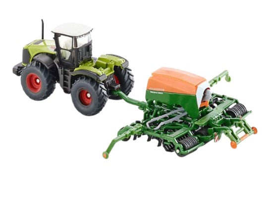 SIKU Claas Tractor and Seeder angled view Ireland
