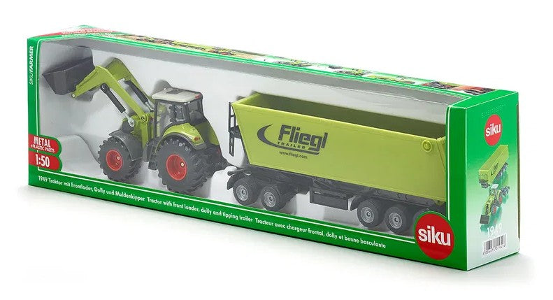 Boxed SIKU Claas Tractor with Dolly and Tipping Trailer 1949 Ireland