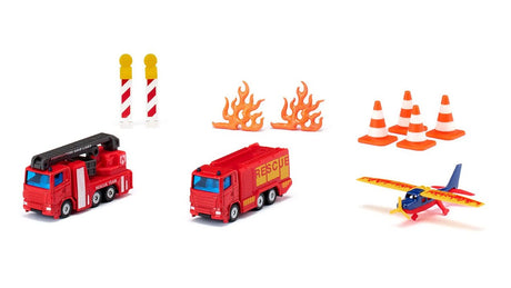 Siku Fire Brigade Gift Set 6330 with ladder truck, fire engine, rescue plane and cones – Ireland
