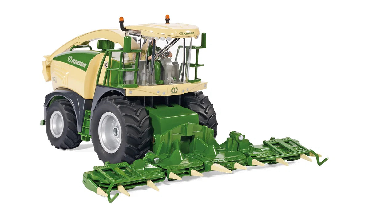 Siku Krone BiG X 580 Forage Harvester 4066 with the wide maize header fully opened across the front