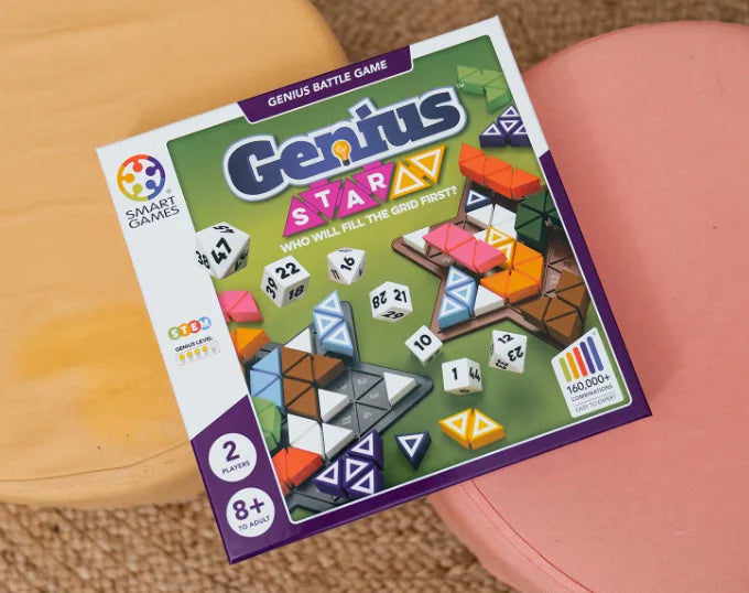 Smart Games Genius Star puzzle game box for 2 players, suitable for ages 8+ Ireland