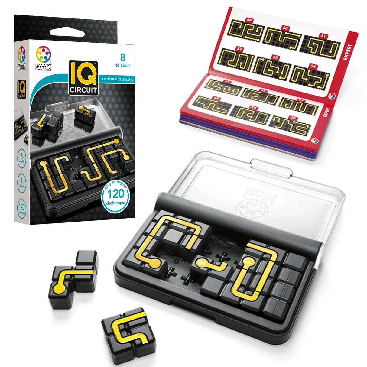 IQ Circuit open board with puzzle pieces and challenge booklet – Ireland