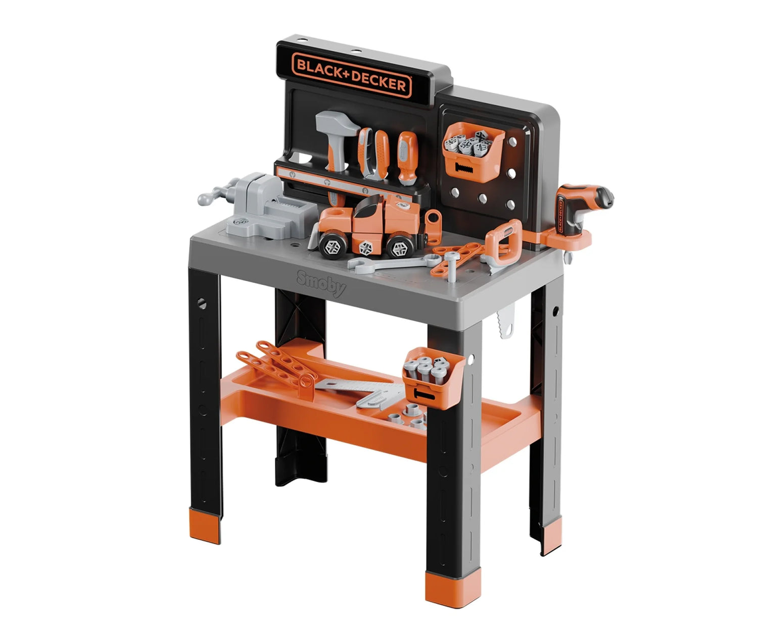 Smoby Black+Decker Bricolo Pro Workbench with 79 accessories and tools for kids in Ireland