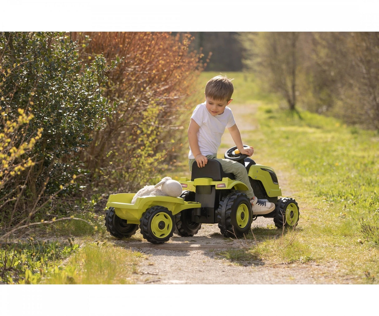 Farmer XL Green Pedal Tractor & Trailer