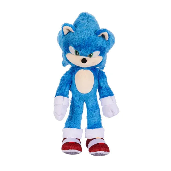 Sonic 3 Movie 33 cm (13 inch) plush Sonic standing upright showing full design in Ireland.