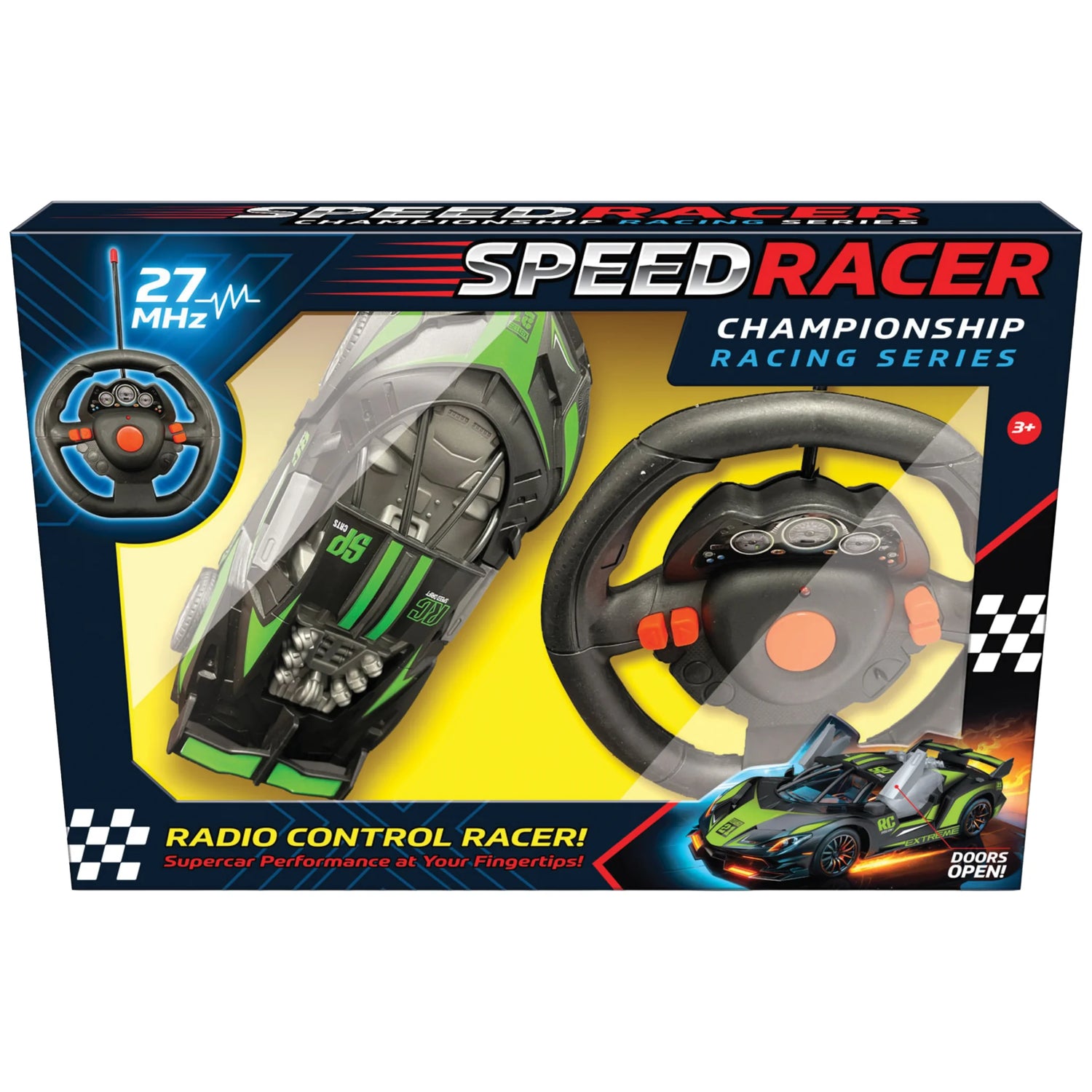 Speed Racer RC Car box showing product label and design details