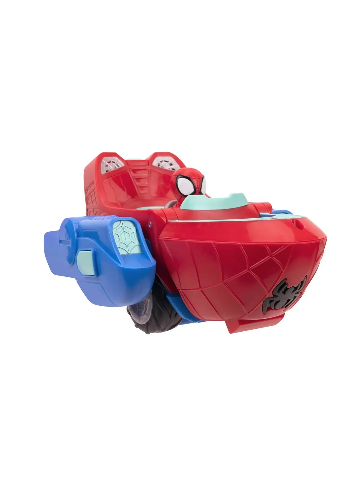 Spidey and His Amazing Friends Transforming Web-Wave Cruiser red and blue vehicle outside box