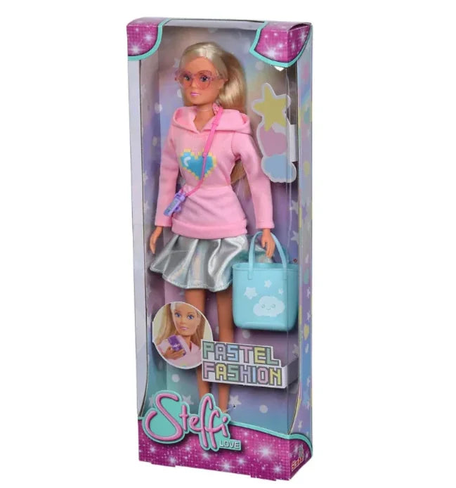 Steffi Love Pastel Fashion Doll in retail box with pastel hoodie and phone strap – Ireland