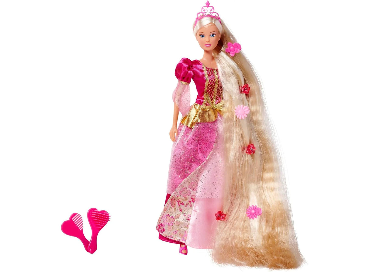 Steffi Rapunzel doll with styled hair and heart-shaped combs shown – Ireland