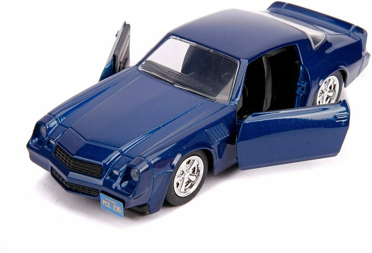 Stranger Things Billy's Chevrolet Camaro die-cast model with both doors open showing detailed interior