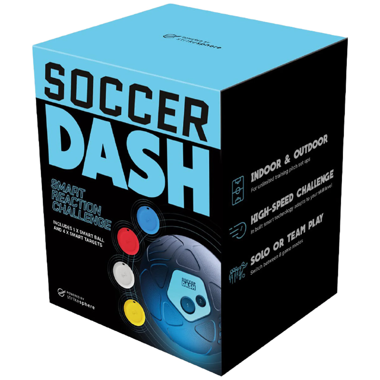 Strikesphere Soccer Dash boxed set with foam ball & four interactive targets in Ireland