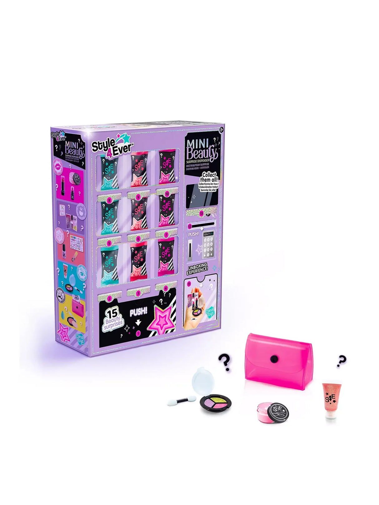 Style 4 Ever Mini Beauty Surprise Dispenser box with sample makeup accessories in Ireland