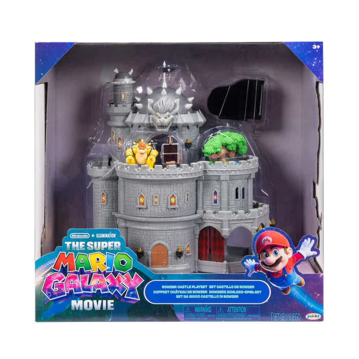 Super Mario Galaxy Movie Bowser Castle Playset in retail packaging