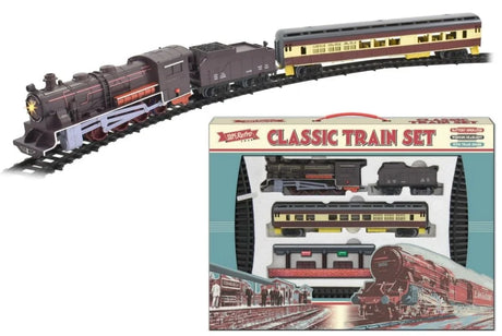 Superetro Classic Train Set with locomotive and passenger coach displayed in box packaging