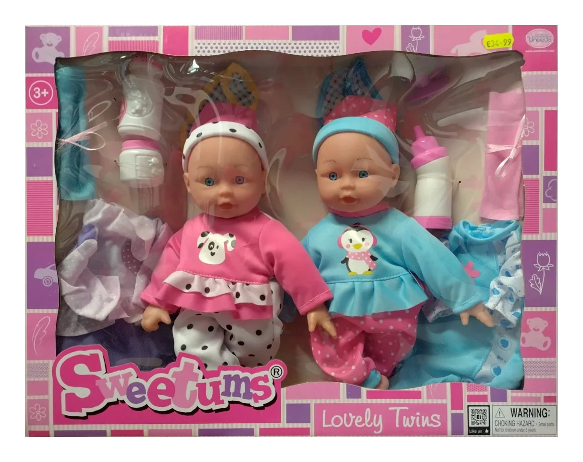 Sweetums Lovely Twins Doll Set with accessories toy Ireland