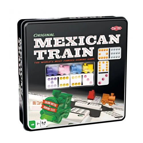 Tactic Mexican Train board game tin box with dominoes and trains Ireland