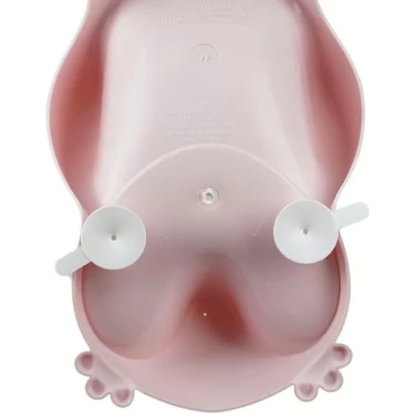 Thermobaby Babycoon Powder Pink Bath Seat underside showing the suction cups