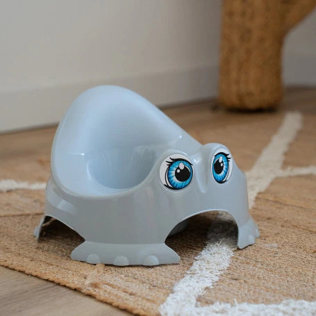 Thermobaby Funny Potty Mix light blue potty shown on a rug in a room setting