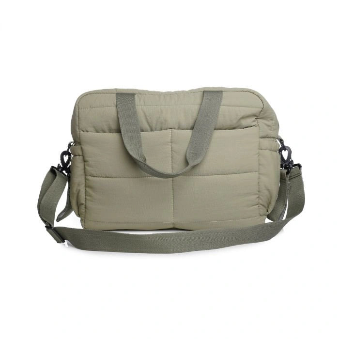 Thermobaby Pluméa Cactus Green changing bag with top handles, shoulder strap and front pocket