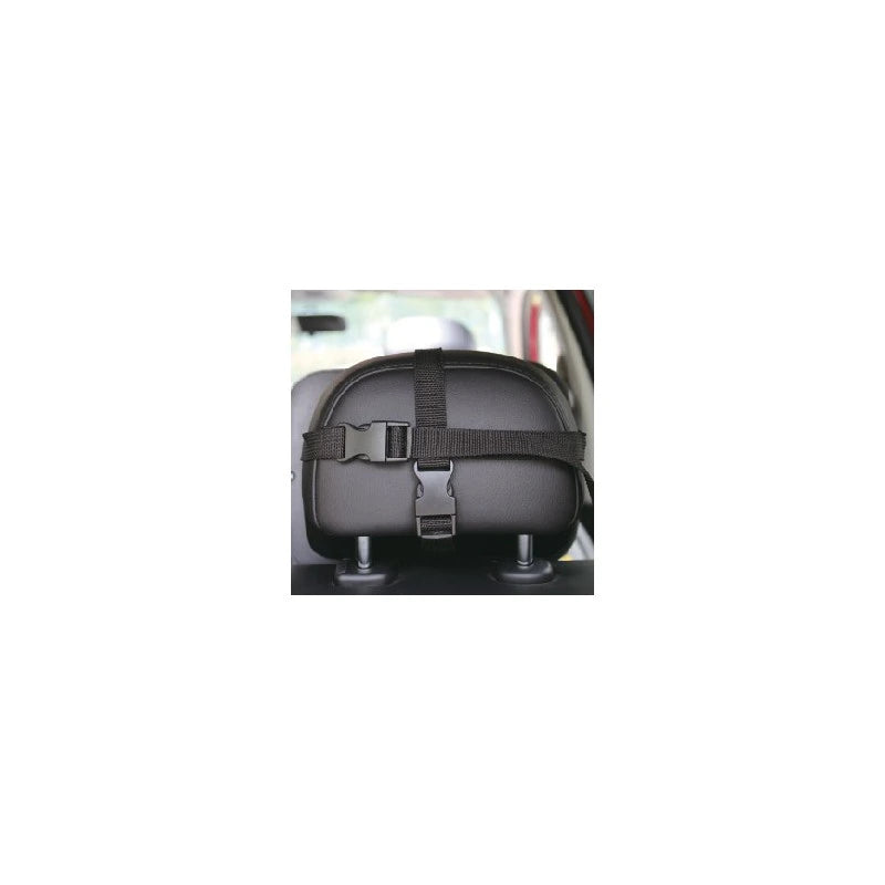 Tinéo Backseat Mirror secured to a car headrest with adjustable straps