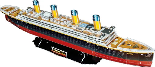 Completed RMS Titanic King Size 3D model puzzle with detailed design displayed in Ireland