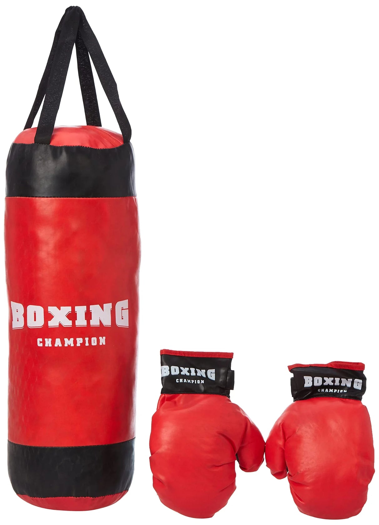 Tobar Boxing Champion red and black punch bag with gloves set for children in Ireland
