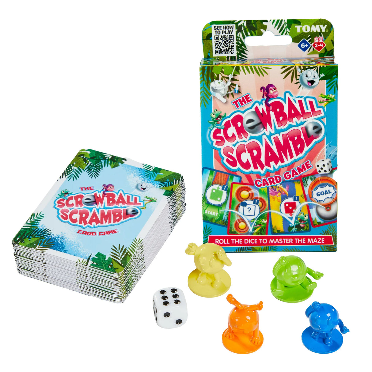 Game components including cards, dice, and colourful player pieces – Ireland