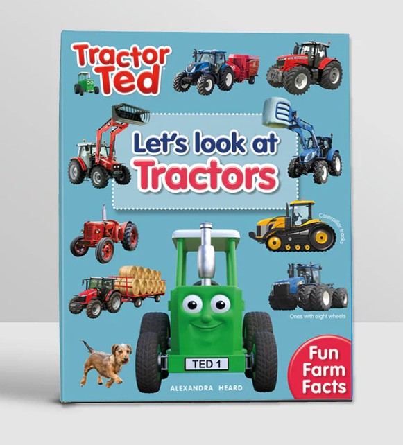 Tractor Ted Let's Look at Tractors book cover showing different tractor types – Ireland