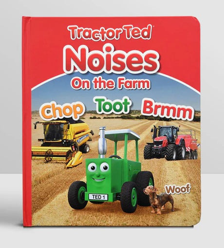 Tractor Ted Noises On the Farm Board Book cover featuring farm vehicles and animals – Ireland