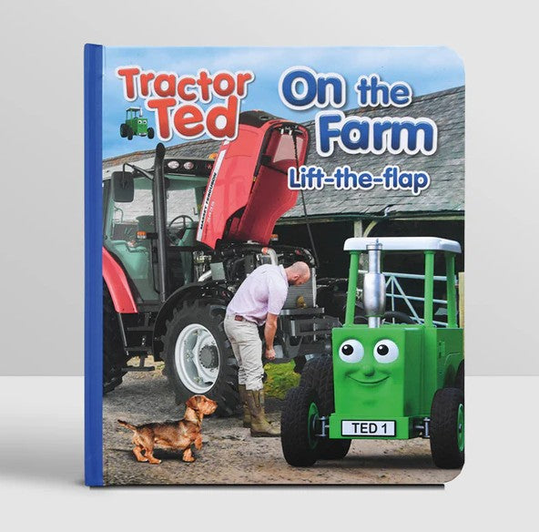 ractor Ted On the Farm Lift-the-Flap Book cover with tractor and farmer – Ireland