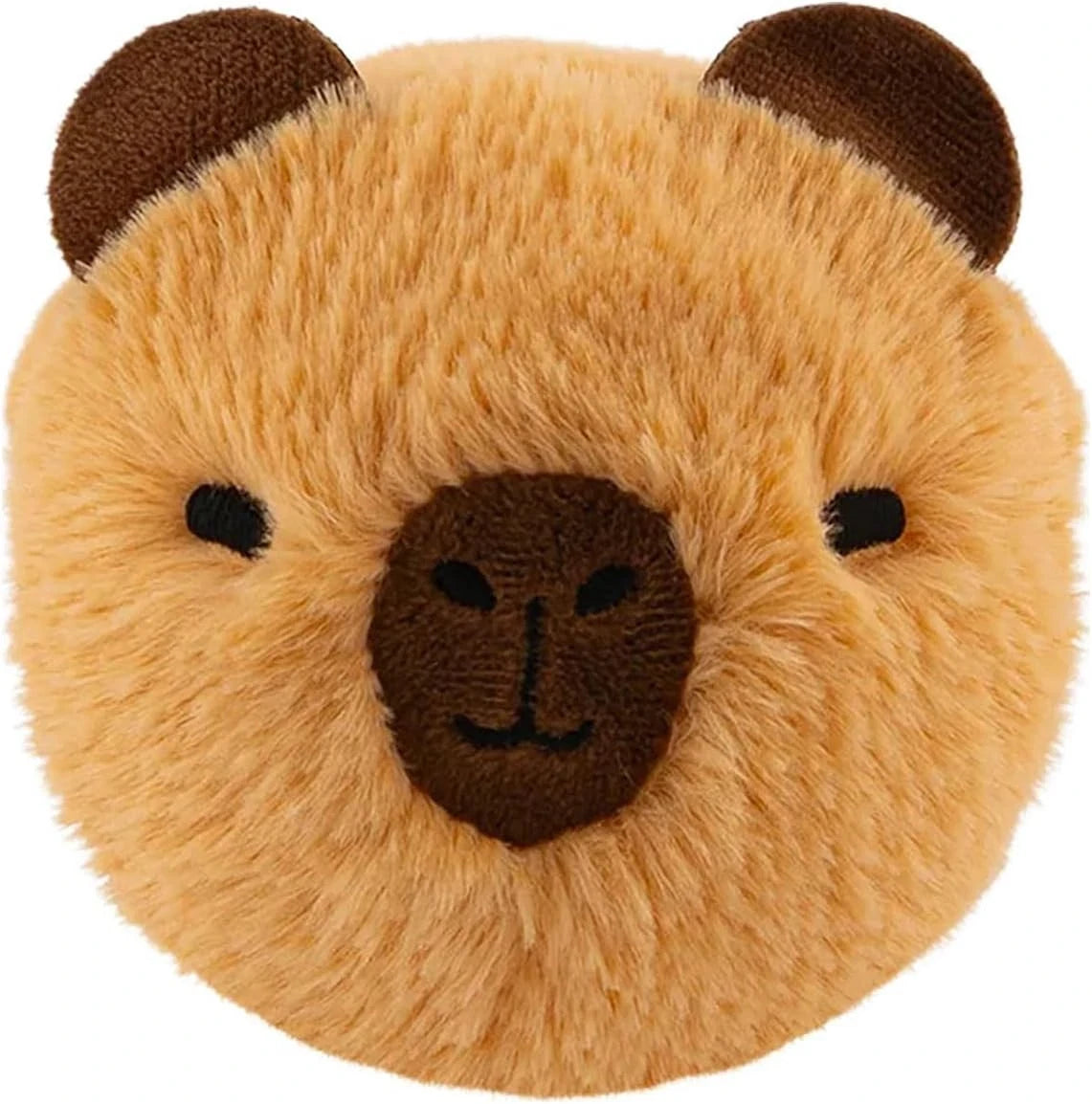 Ty Beanie Bouncers Barry Capybara plush close front view with brown ears and nose