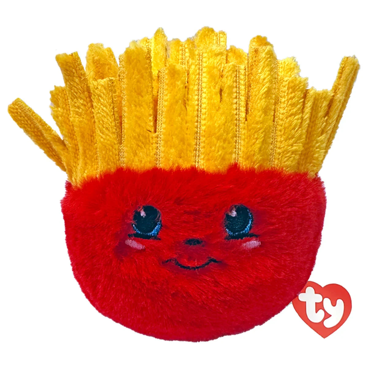 Ty Beanie Bouncers Spuds French Fries plush front view with red TY tag