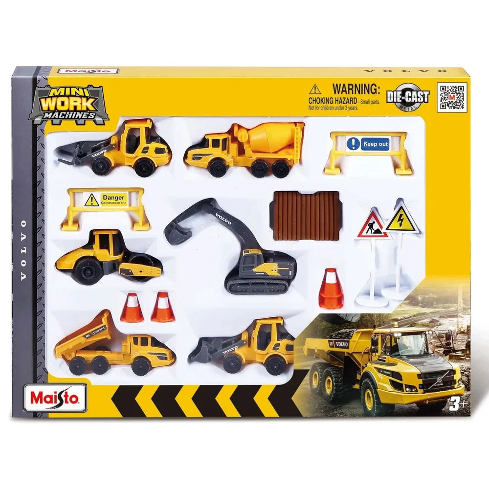 Volvo construction toy vehicles including excavator and mixer truck in Ireland